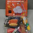 27 PCS Kids BBQ Grill Playset Backyard Barbecue Play Grill Toy Set for Toddlers, Play Food Sets for Kids Kitchen