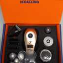 Freebird FlexSeries Electric Head & Body Hair Shaver - Mens Cordless Rechargeable Wet/Dry Skull Bald Head Back & Groin Waterproof Razor with Rotary Blades, Clippers, Nose Trimmer, Brush, Massager