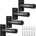 Weight Plate Holder, Wall Mounted Weight Rack Storage for 2" Olympic Weight Plate, 4 Pack Home Gym Organizer (Upgraded Larger Screws)