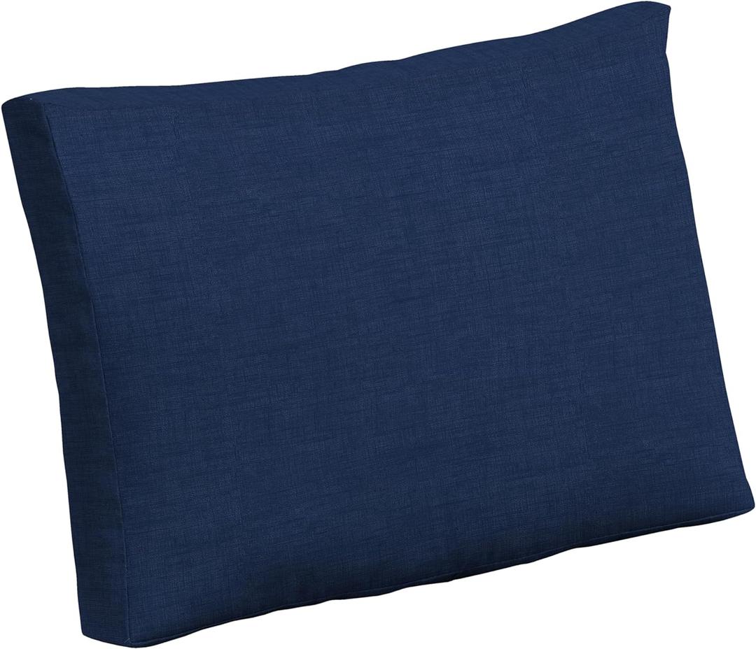 ARDEN Outdoor Cushion Pillow Back, 24 x 18, Rain-Proof, Fade Resistant Sapphire Blue Leala