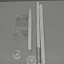 Small Tension Rod 18-32 Inch White Spring Shower Curtain Rod Adjustable Tension Curtain Rod No Drilling Heavy Duty Short Shower Rod,Non Slip,Stainless Steel