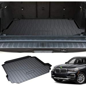 Powerty Cargo Mat for BMW X5 2019-2025 2026 Trunk Mat TPE All Weather Cargo Liners Heavy-Duty Trunk Liners BMW X5 Without Optional Luggage Kit Accessories (Not for Hybrid and 7-Seats)