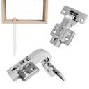 Corner Cabinet Hinges, 90° Angled Door Hinges, Full Overlay Frameless Cabinet Door Hinges, Soft-Close Corner Hinges, for Lazy Susan, Diamond Cabinets