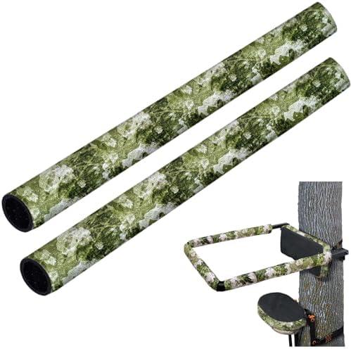 HolyMaji Tree Stand Shooting Rail Pads Waterproof Camouflage Treestand Shooting Rail Padding Replacement Tree Stand Rail Covers for Hunting Climbing Seat, Easy to Quiet Hunting Gear