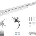 IRONWALLS Panic Bars for Exit Doors 41, Stainless Steel Commercial Push Bar Panic Exit Device with Exterior Door Lever Handle, Push Bar Door Lock Emergency Door Hardware for 41-53 Doors (Silver)