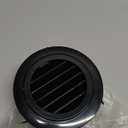 Hon&Guan Soffit Vents 4 Inch, Round Exhaust Air Vent Cover with Built-in Fly Screen for Bathroom Kithchen Office Home, Black