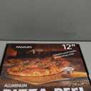 Pizza Peel Aluminum Pizza Spatula, Mooues 12 inch Metal Pizza Paddle(12"x 14")with Rocker Cutter Foldable Wood Handle, [Storage bag included], for Family Pizza Oven Baking Pizza, Dough, Bread & Pastry