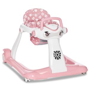 Dream On Me 2-in-1 Charlie Baby Walker for 6-12 Months, Music&Light, Pink