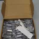Ravinte 50 Pack (25 Pairs) 1/2" Overlay Cabinet Hinges, Self-Closing Semi-Concealed Face Mount, Polished Chrome Decorative Hardware with Door Bumpers for Kitchen & Cupboard Doors, Silver