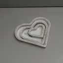 Remerry 3 Pcs Valentine's Day Heart Wooden Trays Rustic Heart Shaped Wooden Tray White Washed Bead Tray for Candle Keys Jewelry Modern Farmhouse Table Centerpieces Home Party Wedding Decor, 3 Size