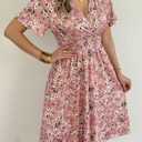 Casual Midi Summer Dresses for Women (Pink)