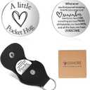 GoHere Pocket Hugs Sobriety Gifts for Men Long Distance Relationship Gifts Pocket Hug Token Keychain for Friends Dad Husband Boyfriend Valentine Christmas Birthday Gift