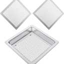 Soil Sifter Strainer Sift Screen Composter - Stainless Dirt sifter,16"Rock Sifter,Bonsai Sifter for Gardening,Metal Soil Sieve Set,2 Interchangeable net Compost Sieve,Substitute Wooden Garden Sifter.