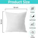 QUBA LINEN Throw Pillow Inserts (Set of 5, White), 18x18 Inches - Premium Cushion Fillers for Sofa, Bed, and Home Décor (18x18 Inch (Pack of 5))