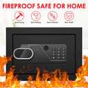 1.3 Cub Small Safes for Home, Anti-Theft Steel Security Fire Safe Home with Combination Lock, Alarm System and Removable Shelf, Personal Document Safety Box Fireproof Waterproof for Money Valuables