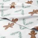 Twin Christmas Gingerbread Cookie Sheet Set - Holiday Xmas Pattern Bedding Set - Deep Pockets - Snug Fit - 3 Piece - Wrinkle Free - Comfy Festive Winter - Holiday Sheets for Women, Men, Kids & Teens