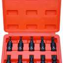 XZN Triple Square Spline Bit Socket Set, Premium Cr-Mo Steel | 10-Piece M4 - M16 Set | 3/8-Inch Drive | Enhanced Storage Case