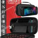 Orzly Case for Nintendo Switch 2 Protective Travel Carry Case with Screen Padding, Game Cards & microSD Slots with Zipped & Open Pockets for Console Accessories - Gift Box Edition