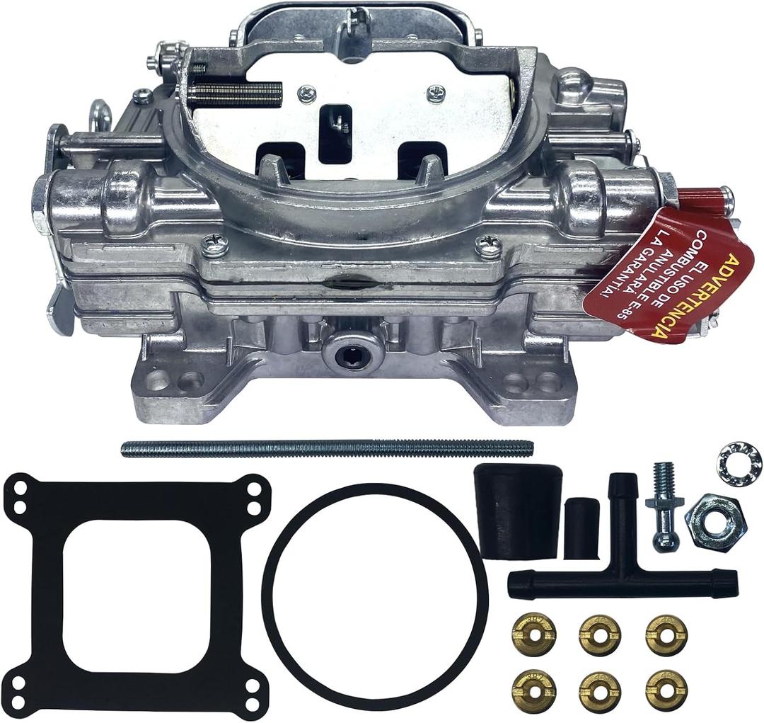 RoyalAir 4BBL Carburetor 1905 AVS2 Series Carburetor 650 cfm Square Flange New annular flow booster Non-EGR Manual Choke AVS2 Series Carburetor Replacement For Edelbrock 1905 AV2 Carburetor