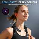 Red Light for Ears, Portable Ear Wellness Device, Wearable Red Light Device, Neckband Design with Adjustable Earbud Cord, Featuring 3-Level Adjustment