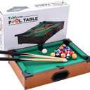 Mini Pool Table Toy  Portable Billiards Game Table for Kids & Adults, Desktop Billiard with Balls & Sticks, Family Game Night Gift for Boys Girls