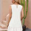 Naggoo Summer Dresses for Women 2025 Flowy Tank Dress Sundresses Swimsuit Coverup White (M)