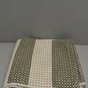 Boho Striped Fall Front Door Mat Outside Entrance 2x4.3,Green and White Washable Porch Rug Runner,Cotton Hand Woven Indoor Outdoor Rugs,Foldable Farmhouse Layered Door Mats for Entryway