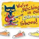 Edupress Pete The Cat Bulletin Board Set, We're Rocking in Our Learning Shoes, 46/PackEP-2383
