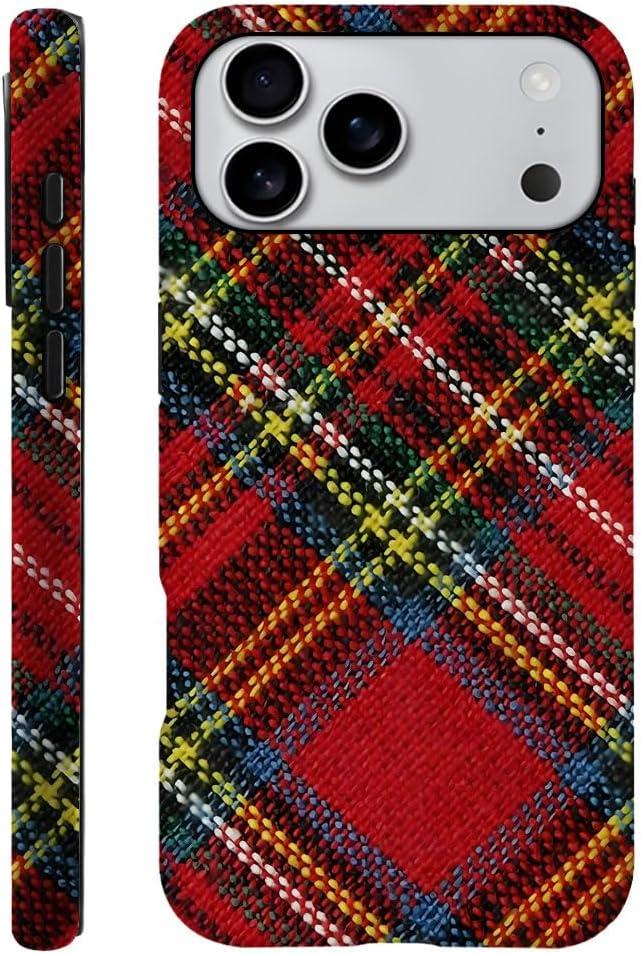 DAIZAG Case Compatible with iPhone 17 Pro Max,Durable Shock Protection Cover for Girl Women,Christmas Tartan Plaid
