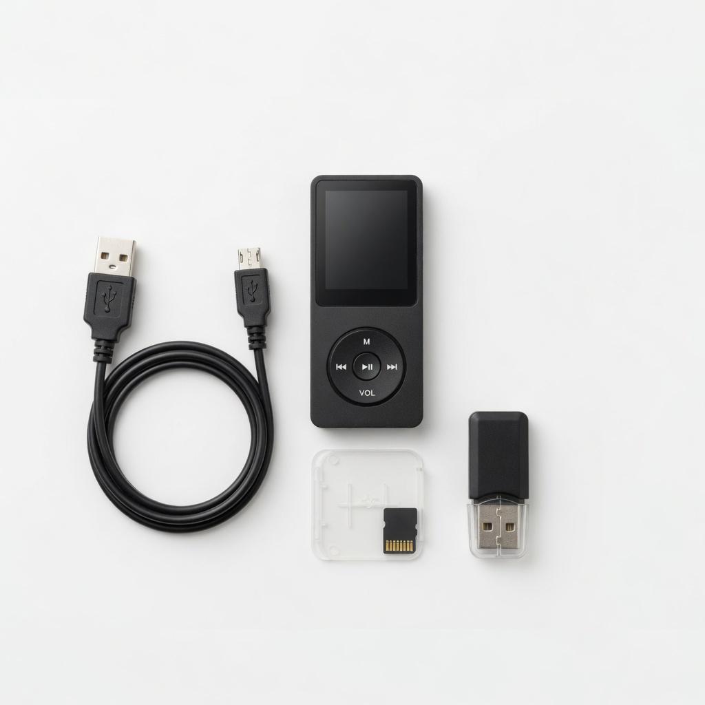 128GB MP3 Player,with Bluetooth 5.2, Music Player with Builtin HD Speaker, Voice Recorder, HiFi Sound, EBook, Earphones Included