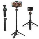 K&F CONCEPT 25.6'' Mini Selfie Stick Tripod Stand, 5 Levels 360 Ball Head Pocket Tripod with Cold Shoe, Small Tripod Compatible with DJI Osmo Pocket 4/3 Action 5 Pro GoPro Hero13 Smartphone.