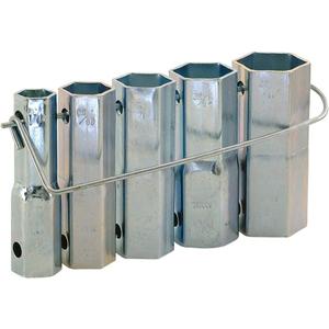 Eastman 45041 Plumbers Socket Set with Bar Handle 5-Piece, Silver