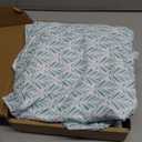 Amazon Basics Lightweight Breathable Wrinkle Resistant Microfiber 4-Piece Bed Sheet Set with 14-Inch Deep Pockets, Full, Aqua Fern, Printed