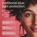 Gaoye Blue Light Blocking Glasses - Trending Round TR90 Frames, Metal Arms, UV400 Protection - Matching Soft Case