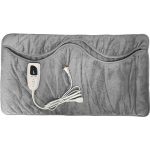 Warm Foot Warmer, Electric Heating Foot Warmer, Single Foot Warmer, Plug-in Portable Washable Wet Blanket, Heating Blanket (UL 120V, Double Foot Warmer - Silver Grey)