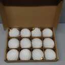 12 Pack Crochet Christmas Ball Ornaments Christmas Knitted Tree Decor - Earthy Tones & Festive Colors for Xmas Tree Decorating (White, 3.15 Inch)