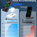 3 in 1 Magnetic Wireless Charger for Apple Multiple Devices, Foldable Fast Charging Station - Magsafe Charger Stand, Travel Charger Pad for iPhone 17 16 15 14 13 12 Series/Apple Watch/AirPods Pro
