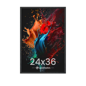 upsimples 24x36 Poster Frame, Wall Gallery Picture Frames with Engineered Wood, Black 1 Pack