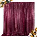 ShinyBeauty Burgundy Sequin Backdrop 10FTx10FT Sequin Fabric Backdrops for Photograph Photo-Backdrop-Drapes 10FT Sparkle Curtains for Wedding Wine Glitter Backgrounds for Shimmer Background