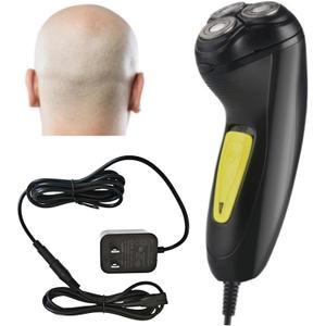 Professional Corded Electric Shaver,Self Bald Head Razor,3D Rotary Shaver for Man,Close Shave Face & Head,Pop-up Trimmer for Bold Hair Stubble Beard,12v Powerful Motor,Corded Power Supply