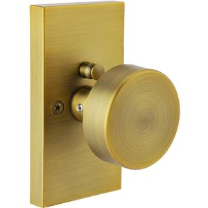 Antique Brass Door Knobs Interior with Lock, Modern Vintage Privacy Antique Door Knobs Door Handles for Bathroom Bedroom Rectangle