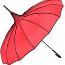 TopTie Pagoda Umbrella Parasol Bridal Wedding Umbrellas Sunproof Windproof, one size