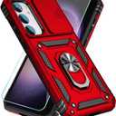 SunStory Phone Case for Samsung Galaxy S23 Plus Case with HD Screen Protector & Kickstand & Slide Camera Cover, [ Military-Grade ] Phone Case for Galaxy S23 Plus 6.6",Red