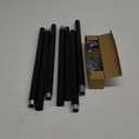 Heavy Duty Curtain Rods for Windows 66 to 120 Inch, 1 Inch Adjustable Black Curtain Rod Set with Easy Installation and Modern Design (A1,Black,30-120")