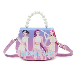 Cartoon Sling Crossbody Bag Wallet Kawaii Storage Bag Travel Purse Bags for Women (Purple)