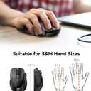 Redragon Wireless Mouse for Laptop, 2.4G Optical Computer Mouse 5-Level 4000DPI, Office Cordless USB Mice, 6 Buttons, 18 Months Battery, Portable for PC, Chromebook, Wins, Mac, Small to Medium Hand