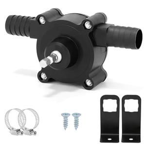 Hand Drill Water Transfer Pump,Gasoline Oil Diesels Fluid Transfer Pump Mini Hand Self-Priming Quick Pumping Speed,Easy to Install and Use, Versatile for Home and Outdoor Applications