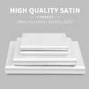 3 Pieces White Satin Sheets Twin Size Bed Set, Luxury Silky Satin Bedding Sheets Set with 1 Deep Pocket Fitted Sheet, 1 Soft Flat Sheet, 1 Pillowcases
