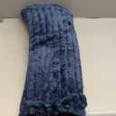 BEDELITE Faux Fur Throw Blanket for Couch, Decorative Tie-Dye Blue Plush Bubble Blanket - Super Soft & Cozy Fluffy Faux Rabbit Fur Blanket for Women Gift, 50x60 Inches