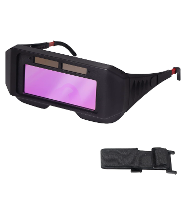 T TOVIA LCD Welding Glasses Safety Protective Solar Powered Auto Darkening Welding Goggles with Adjustable Shade, 2 Sensors Welder Glasses for TIG MIG MMA Plasma